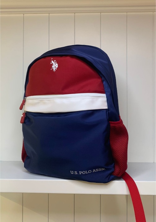 US POLO MONO תיק כחול אדום